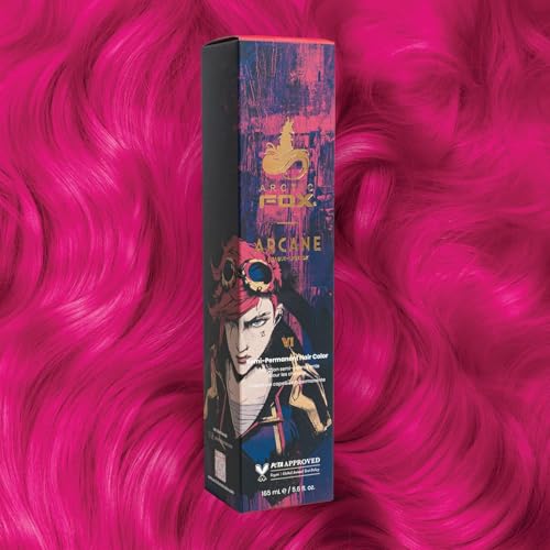 Arctic Fox x Arcane League of Legends Semi Permanent Hair Dye, Vegan & Cruelty Free, Vibrant Hot Pink Color, Ammonia Free, Conditioning Formula, VI Shade, 5.6 Fl Oz (Pack of 2)