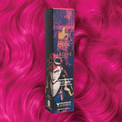 Arctic Fox x Arcane League of Legends Semi Permanent Hair Dye, Vegan & Cruelty Free, Vibrant Hot Pink Color, Ammonia Free, Conditioning Formula, VI Shade, 5.6 Fl Oz (Pack of 2)