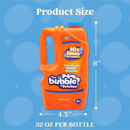 JOYIN 32 oz Bubble Solution Refills (Close to 1L/ 2.5 Gallon), Concentrated Solution for Bubble Machine, Wands, Blower, Easter (Orange)