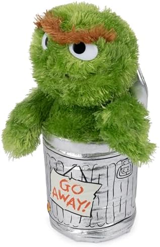GUND Sesame Street Official Oscar The Grouch Muppet Plush, Premium Plush Toy for Ages 1 & Up, Green/Silver, 10”