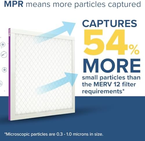 Filtrete 16x25x1 AC Furnace Air Filter, MERV 12, MPR 1500, CERTIFIED asthma & allergy friendly, 3 Month Pleated 1-Inch Electrostatic Air Cleaning Filter, 2-Pack (Actual Size 15.69 x 24.69 x 0.78 in)