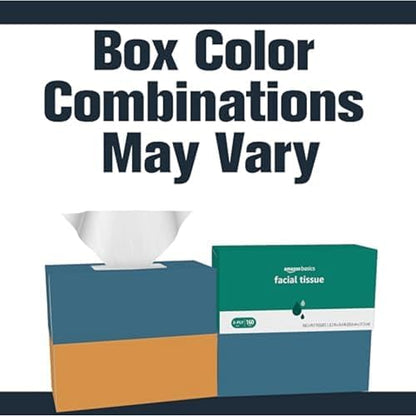 Amazon Basics Facial Tissue, 2-Ply, 1920 Count (12 Packs of 160), (Packaging may vary)