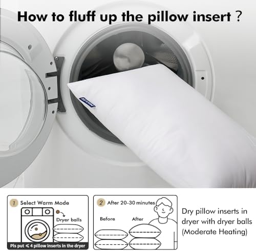 MIULEE 12x20 Inches Pillow Inserts Pack of 2, Decorative Throw Pillow Inserts for Couch