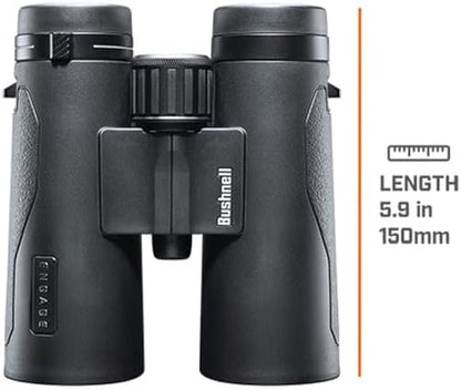 Bushnell Engage X 10x42mm Binoculars, IPX7 Waterproof and Lightweight Binoculars for Hunting, Travel, and Camping