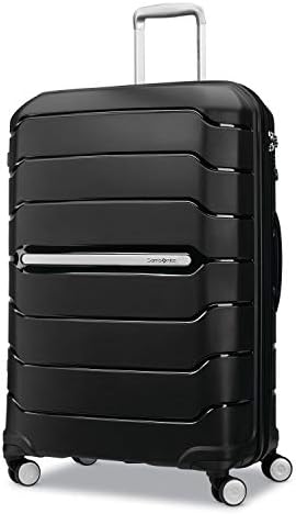 Samsonite Freeform Large Checked Luggage with Dual 360° Spinner Wheels - TSA Lock, Airline-Approved - Lightweight Durable Polypropylene Expandable Hardshell - Black