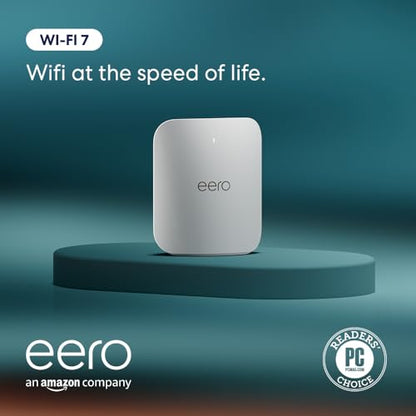 Amazon eero Pro 7 tri-band mesh Wi-Fi 7 router (newest model) - Supports internet plans up to 5 Gbps, Coverage up to 2,000 sq. ft., 1-pack