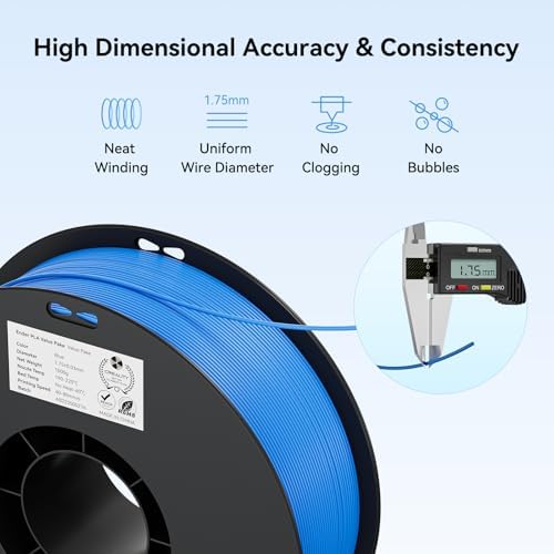 Creality 3D Printer Filament 1.75mm 4KG, PLA Filament Bulk +/- 0.02mm, 4 Pack 1kg Spool(2.2lbs) 3D Printing Filament Fits for Most FDM 3D Printers, Black White Blue Red