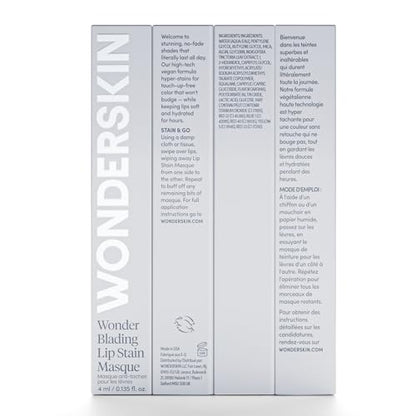 Wonderskin Wonder Blading All Day Lip Stain Peel Off Masque - Long Lasting, Waterproof and Transfer Proof Nude Lip Tint, Matte Finish Peel Off Makeup (Adore Masque)