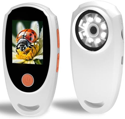 Handheld Digital Microscope with Light,Portable Handheld Magnifying Glass for Kids,2.0 Inch IPS Color Scree,500x Magnification, 8 Adjustable LED Lights, Compatible with PC Windows, Mac OS