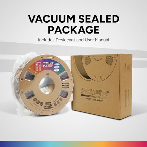 OVERTURE PLA Filament 1.75mm, Neatly Wound 3D Printer Filament 1kg Spool (2.2lbs), Dimensional Accuracy +/- 0.02 mm, Fit Most FDM 3D Printers (Chocolate)