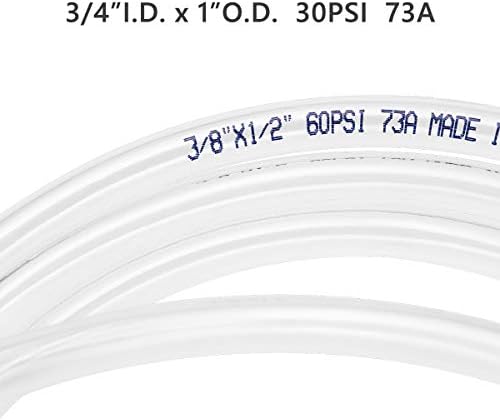 Eastrans 10ft x 3/4" ID Clear Vinyl Tubing, Flexible Hybrid PVC Tubing Hose, Lightweight Plastic Tube UV Chemical Resistant Vinyl Hose, BPA Free and Non Toxic