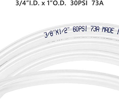 Eastrans 10ft x 3/4" ID Clear Vinyl Tubing, Flexible Hybrid PVC Tubing Hose, Lightweight Plastic Tube UV Chemical Resistant Vinyl Hose, BPA Free and Non Toxic
