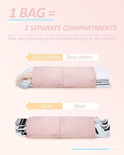 BAGSMART 6 Set Compression Packing Cubes - Lightweight Travel Essentials, Durable Luggage Organizer