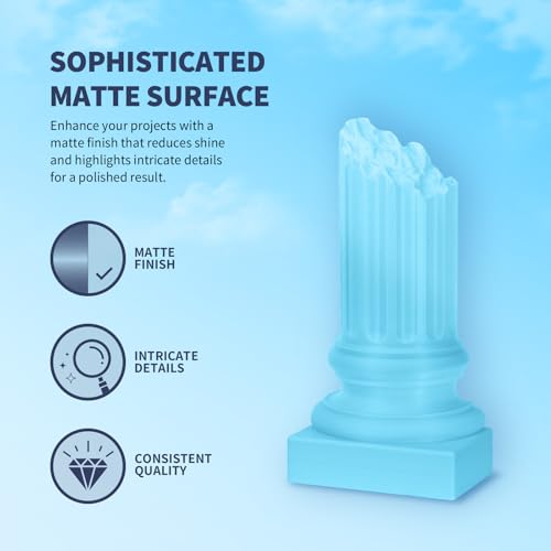 OVERTURE Rock PLA Filament 1.75mm, Marble PLA 3D Printer Filament 1kg Spool (2.2lbs), Dimensional Accuracy +/- 0.02 mm, Fit Most FDM Printer (Glacier Blue)