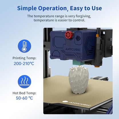 ANYCUBIC PLA 3D Printer Filament, 3D Printing PLA Filament 1.75mm Dimensional Accuracy +/- 0.02mm, 1KG Reusable Spool (2.2 lbs), Clear