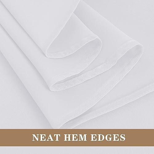Fitable White Tablecloths for Rectangle Tables, 6 Pack - 70 x 120 Inches - Reusable and Washable Table Clothes for 6-8 Ft Tables, Polyester Fabric Table Covers for Wedding, Party, Banquet
