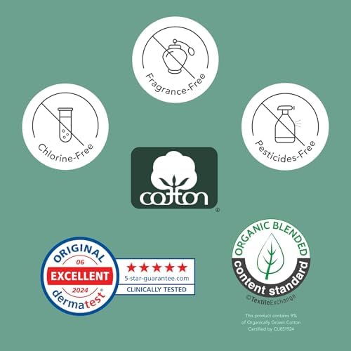 Rael Organic Cotton Cover Pads with Wings - Regular Absorbency, Unscented, Ultra Thin for Women (Regular, 42 Count)