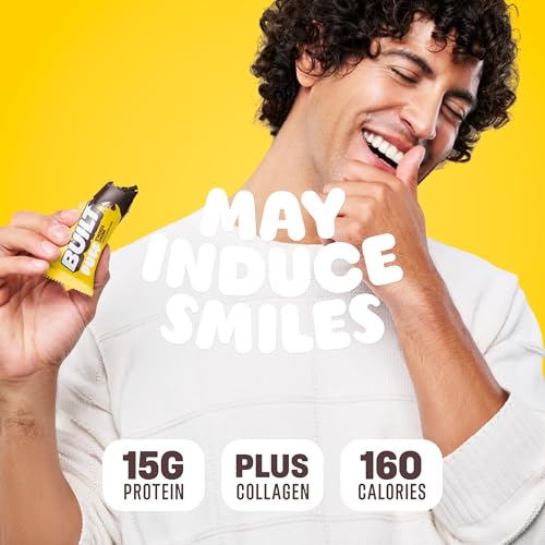 Built Bar, Puff Protein Bars, S'mores Chunk Puff, 15g Protein Snacks, On-The-Go Bars, Only 160 Calories, 9g Sugar, Collagen, Not Gluten Free, 12 Count