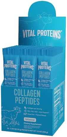 Vital Proteins Collagen Peptides Powder Supplement, Hydrolyzed Collagen Peptides Travel Pack, 20 Individual Packets