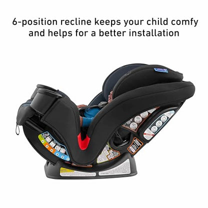 Graco TriRide 3-in-1 Reclining Car Seat, Clybourne - Rear & Forward Facing Car Seat, Highback Booster, Adjustable Headrest