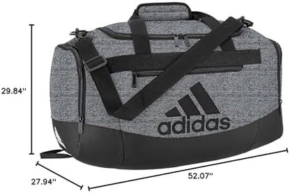 adidas Unisex Defender 4.0 Gym Duffel Bag for Men and Women, Jersey Onix Grey/Black, Small (38L)