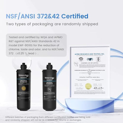 Waterdrop RF10 Replacement Filter Cartridge for 10UA/10UB Under Sink Water Filter, Reduces PFAS, PFOA/PFOS, Lead, Chlorine, Bad Taste & Odor, NSF/ANSI 42 Certified, 11K Gallons High Capacity