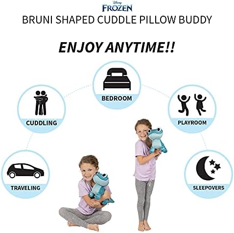 Disney Frozen 2 Salamander Kids Bedding Super Soft Plush Cuddle Pillow Buddy, "Official" Disney Product By Franco