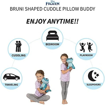 Disney Frozen 2 Salamander Kids Bedding Super Soft Plush Cuddle Pillow Buddy, "Official" Disney Product By Franco