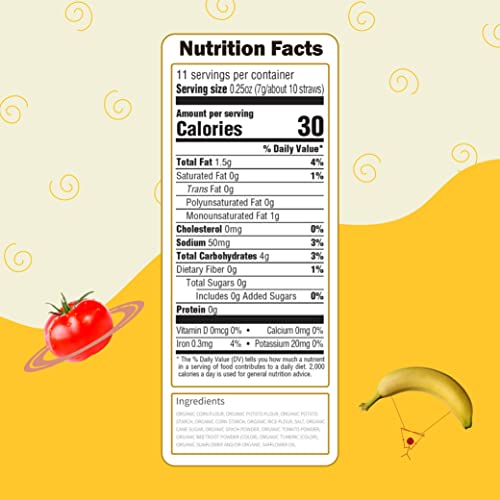 Earth's Best Organic Kids Snacks, Sesame Street Toddler Snacks, Organic Garden Veggie Straws for Toddlers 2 Years and Older, Original, Multipack, .5 oz Bags, 12 Count (Pack of 2)