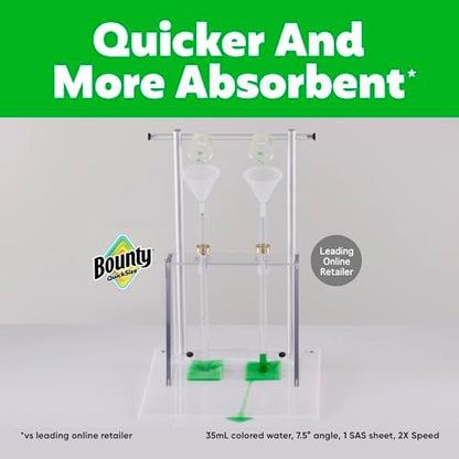 Bounty Quick-Size Paper Towels, White, 8 Family Triple Rolls = 27 Regular Rolls