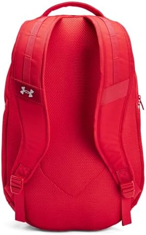 Under Armour Unisex-Adult Hustle 6.0 Backpack, (600) Red/Red/Metallic Silver, One Size Fits Most