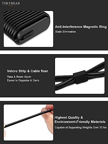 TSKYBEAR 65W 45Watt Compatible with Dell Laptop USB C Charger Latitude 5420 5520 5320 7420 5430 7390 7320 7400,XPS 13 Chromebook 3100 Computer Type C Fast Charging AC Adapter Power Supply Cord