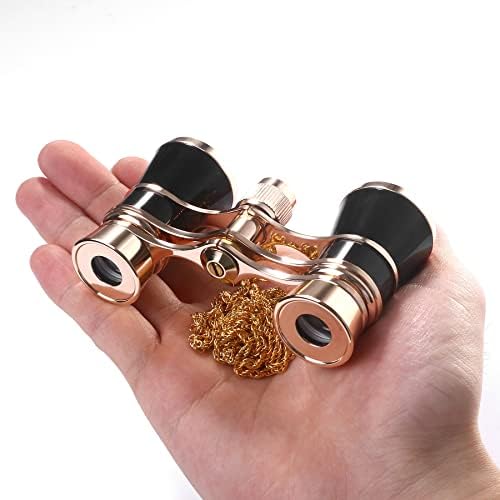 Aroncent Opera Glasses Binoculars 3X25 Theater Glasses Mini Binocular Compact with Chain for Adults Kids Women in Opera Musical Concert