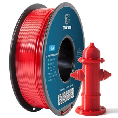 Geeetech Red PLA Filament 1.75mm 1KG, 3D Printer Filament Dimensional Accuracy +/- 0.02mm, 1kg per Spool(2.2lbs) 3D Printing Filament Fits for Most FDM 3D Printers