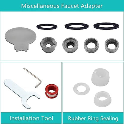 1080°Swivel Faucet Extender, Sink Water Faucet Aerator Extension in Brass, Swivel Robotic Arm Bathroom Faucet Extender, Kitchen Rotating Extension Filter with 2 Mode Splash