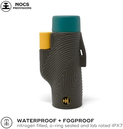Nocs Provisions Field Tube 8x32 Waterproof Monocular, 8X Magnification Telescope, Bak4 Prism, Wide Field of View for Bird Watching, Backpacking & Wildlife Viewing - Desolation Black