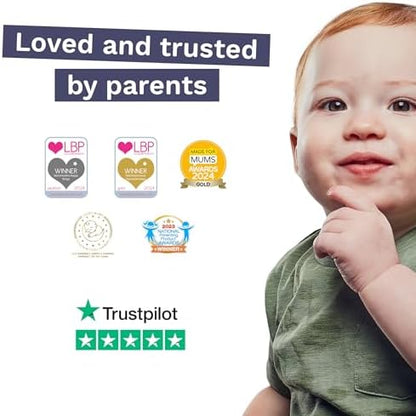 Pura Size 5 Eco-Friendly Diapers (24-35 lbs) Totally Chlorine Free (TCF), Hypoallergenic, Soft Organic Cotton, Sustainable, up to 12 Hours Leak Protection, Allergy UK, 6 Packs of 20 (120 Diapers)