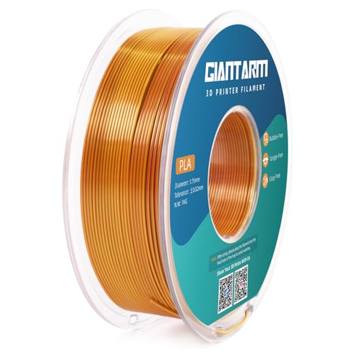 GIANTARM Dual Color PLA Filament, Silk PLA Filament 1.75mm +/-0.02mm,1KG Spool(2.2lbs) Vacuum Packaging, 3D Printing Filaments Fit Most FDM Printer