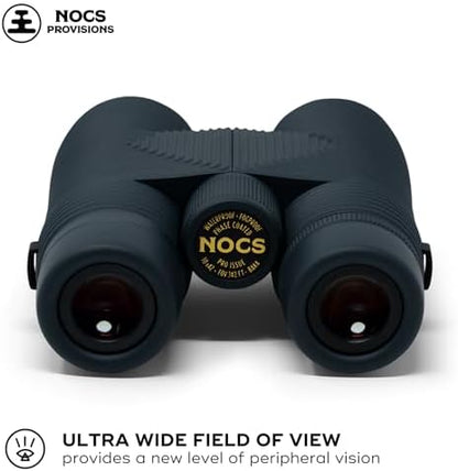 Nocs Provisions Pro Issue 10x42 Compact Fogproof Waterproof Binoculars for Adults & Kids, 10X Magnification, Wide View Multi-Coated Lenses for Bird Watching, Hunting & Stargazing - Talus Gray