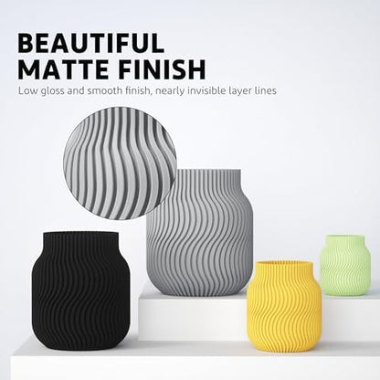 ELEGOO Matte PLA Filament Teal Green & Sunshine Yellow 2KG, 1.75mm 3D Printer Filament Dimensional Accuracy +/- 0.02mm, 2pcs 1kg Carboard Spool (2.2lbs) Fits for Most FDM 3D Printers