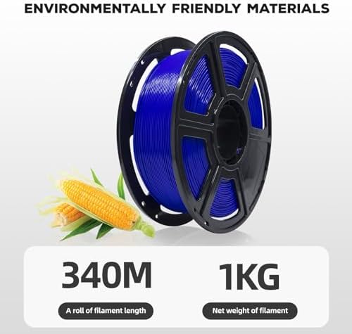 FLASHFORGE PLA Filament 1.75mm, 3D Printer Filament 1kg (2.2lbs) Spool, Dimensional Accuracy +/- 0.02mm, 3D Printing Filament Easy to Use and Fits for Most FDM 3D Printers (Blue)