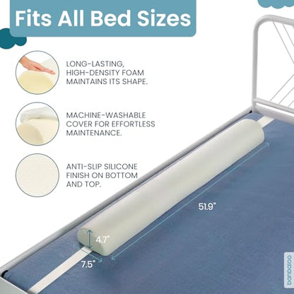 BANBALOO | Bed Bumper for Toddlers 53" | Bed Rails for Queen, King, Twin, Full-Size Bed | Toddler Bed Bumper | Bumpers for Bed | Bed Rail for Toddlers | Bed Barrier for Toddler | Foam Bumper