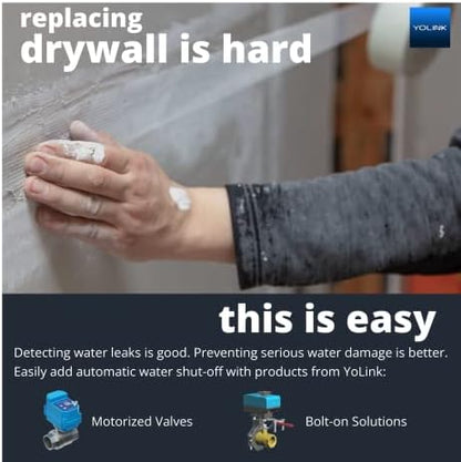 YoLink Smart Home Starter Kit: Hub & Water Leak Sensor 4-Pack, SMS/Text, Email & Push Notifications, LoRa Up to 1/4 Mile Open-Air Range, w/Alexa, IFTTT, Home Assistant