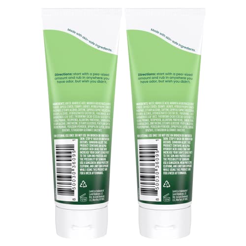 Lume Whole Body Deodorant - Invisible Cream Tube - 72 Hour Odor Control - Aluminum Free, Baking Soda Free, Skin Safe - 3.0 ounce (Pack of 2) (Fresh Alpine)