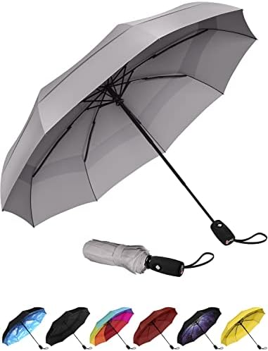REPEL Windproof Travel Umbrella - Compact & Withstands Winds up to 85MPH , Strongest Premium Auto Folding Umbrella for Rain and Sun - Durable, Light & Portable for Women & Men , Fits Backpack & Cars