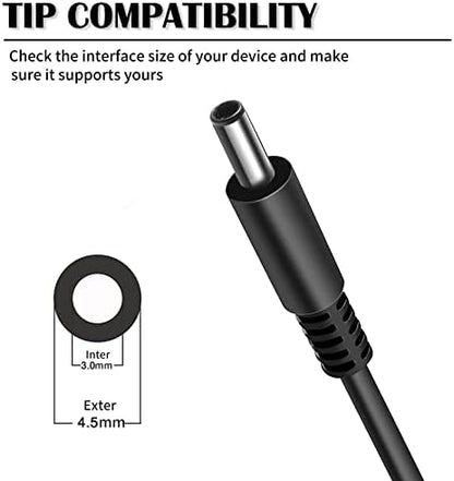 IEFUU 65W 45W Charger Compatible with Dell Inspiron 11/13/14/15/17 3000 5000 7000 Series(3583 3593 5570) ，Latitude E5450 XPS 13 - 65 Watt 45 Watt AC 2-in-1