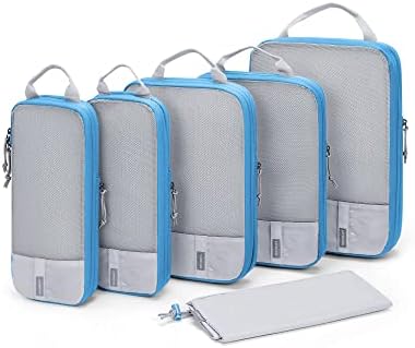 BAGSMART 6 Set Compression Packing Cubes - Lightweight Travel Essentials, Durable Luggage Organizer