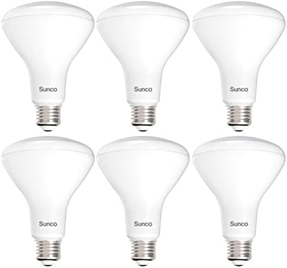 Sunco 6 Pack BR30 Light Bulb LED Recessed Can Light Bulbs, Indoor Flood Lights 850 LM, 11W (65W Equivalent), 3000K Warm White, Dimmable, E26 Base, for Home, Kitchen, Bedroom UL