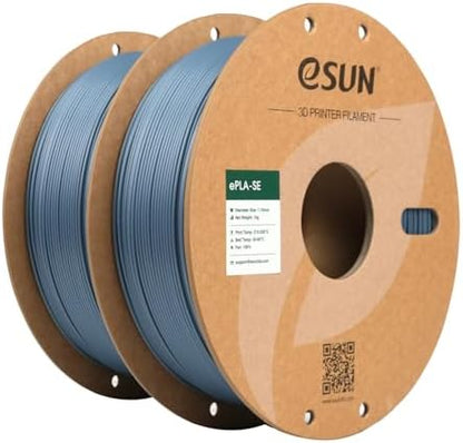eSUN PLA Basic Filament 1.75mm, 3D Printer Filament High Speed PLA for Fast Printing, 1KG per Spool, 2 Spools High Speed 3D Printing Filament, Grey