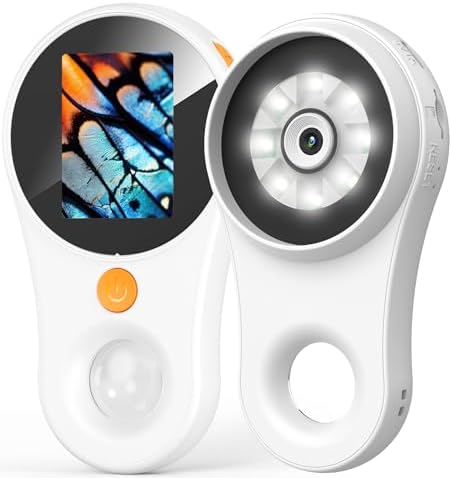 T TAKMLY Magnifying Glass with Light Portable Handheld USB Digital Microscope Macro Camera 2.0 inch IPS Color Screen Fixed Focus, 200w Pixel, 500x Magnification, Compatible with Windows, Mac OS